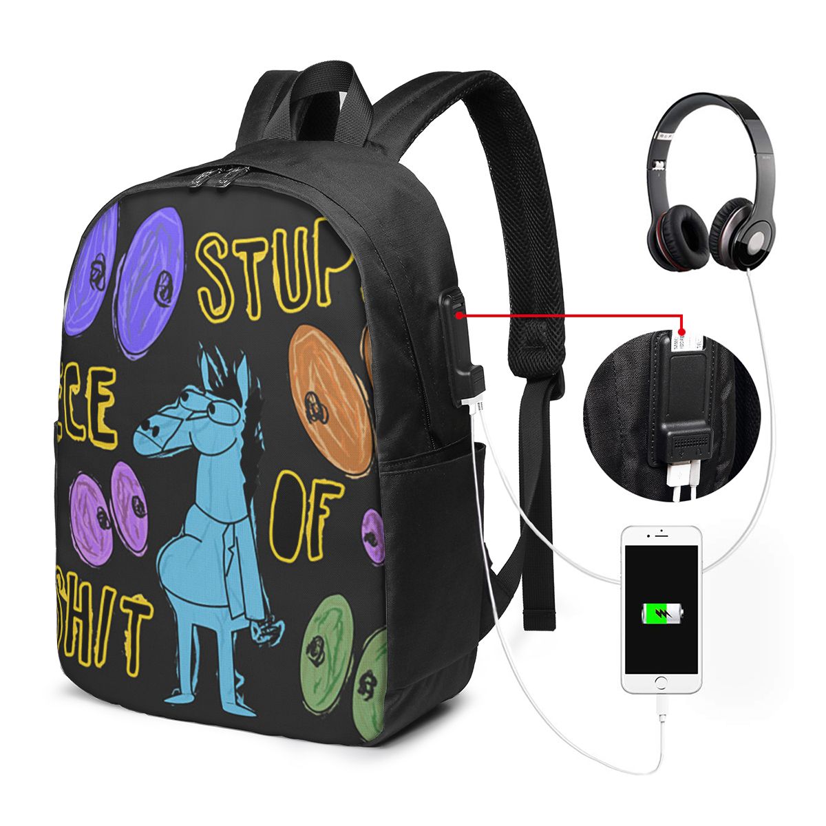 Laptop Bag - Mochila de dibujos animados de Bojack