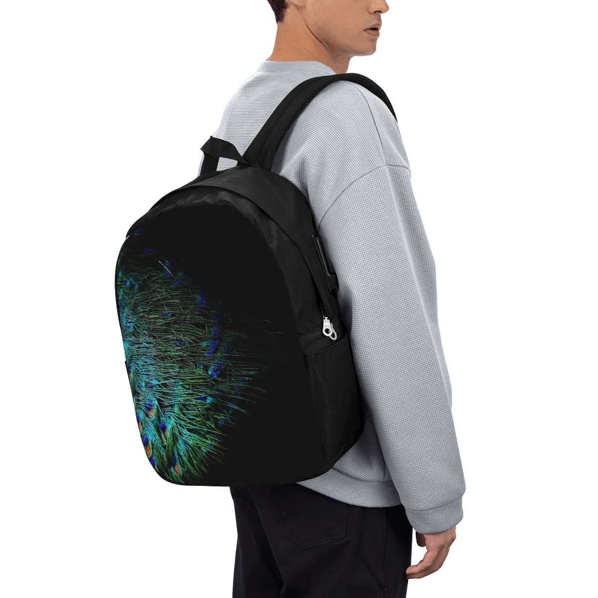 Mochila con plumas de pavo rea - Laptop Bag reseña y precio