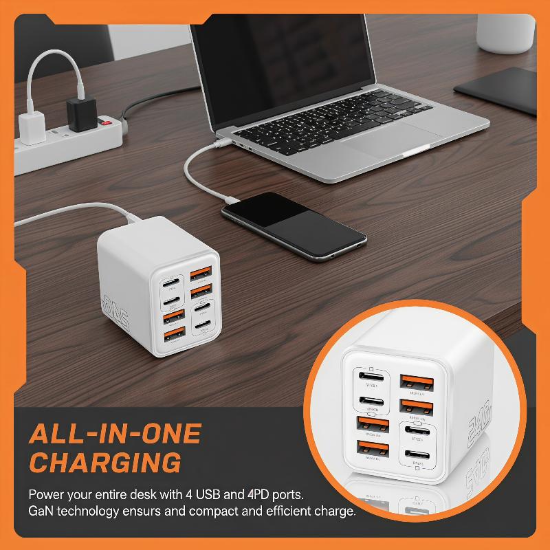 Cargador USB C GaN de 240W, 8  - Laptop Charger reseña y precio